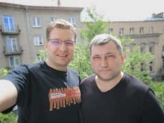LŽS pirmininkas Dainius Radzevičius ir Baltarusijos žurnalistų asociacijos pirmininkas Andrei Bastunec