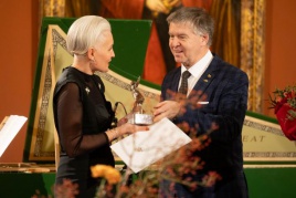 Felicijos Bortkevičienės premija įteikta daktarei Tatjanai Vologdinai. Ūlos Liškevičiūtės nuotrauka