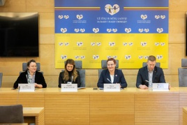 2026 01 19 Seimo opozicinių frakcijų spaudos konferencija dėl LRT valdysenos. Seimo kanceliarijos nuotr. (aut. Ūla Liškevičiūtė)