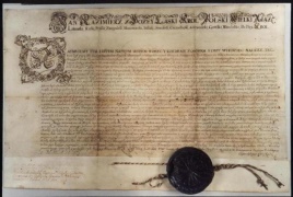 Karalius Jonas Kazimieras 1664 m. pasirašė Vilniaus knygrišių cecho privilegiją.